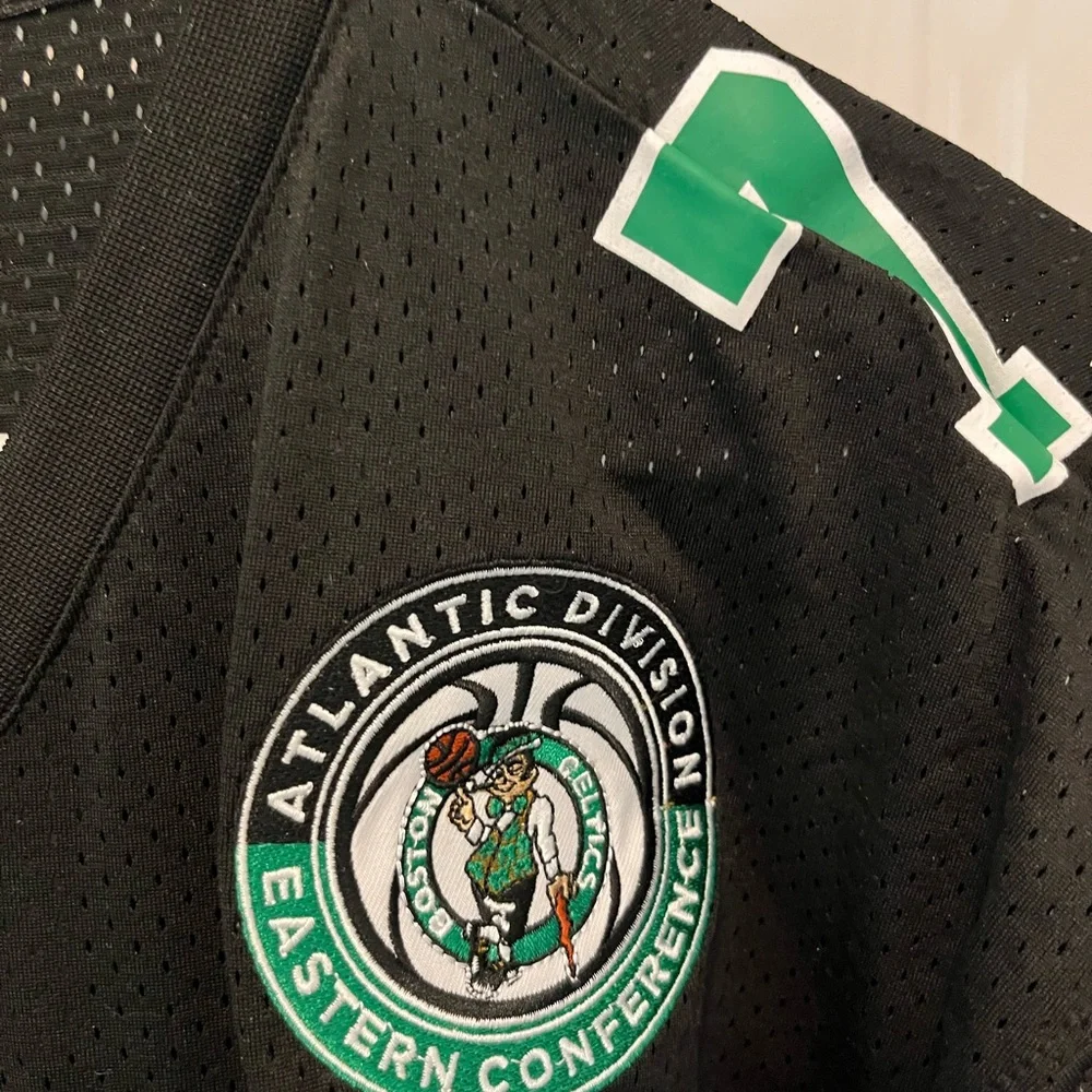NBA SZ Large Boston Celtics Black Green White Mesh Jersey Short Sleeve NWT - Picture 10 of 14